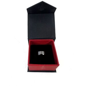 Thorsten Wedding Band Ring Yorkshire Brushed‎ Finish Black Ceramic 8mm Size 9